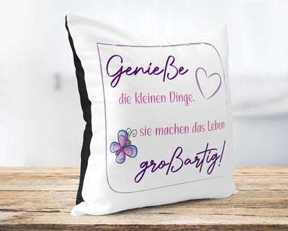 Glücksmomente Zitat - Kissen &