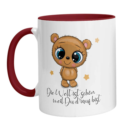 Tasse - Die Welt ist schön weil Du drauf Bist Bärchen - Zwergenstick