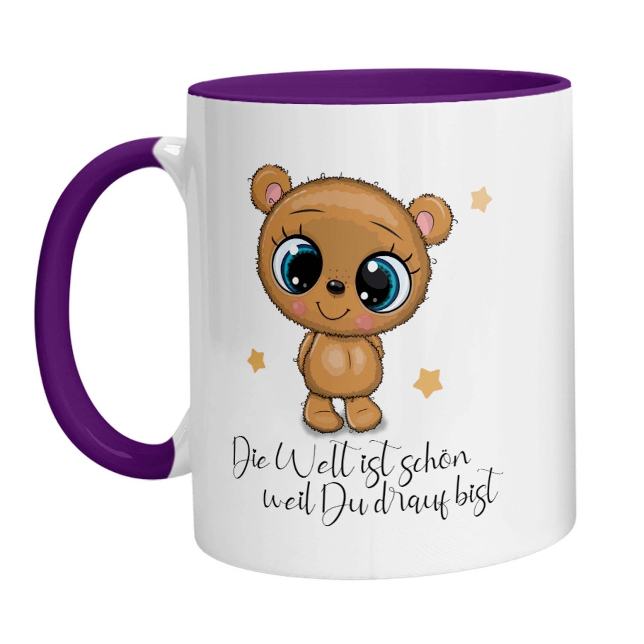 Tasse - Die Welt ist schön weil Du drauf Bist Bärchen - Zwergenstick