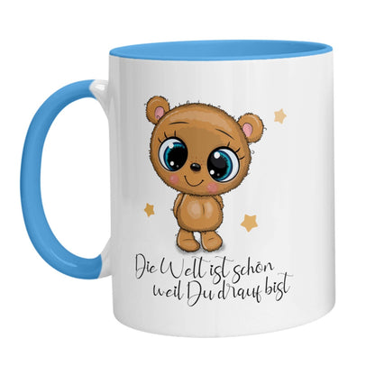 Tasse - Die Welt ist schön weil Du drauf Bist Bärchen - Zwergenstick