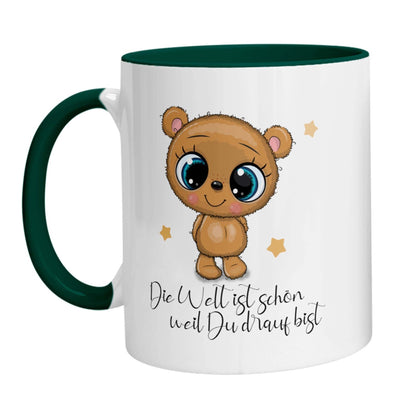 Tasse - Die Welt ist schön weil Du drauf Bist Bärchen - Zwergenstick