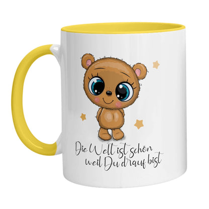 Tasse - Die Welt ist schön weil Du drauf Bist Bärchen - Zwergenstick