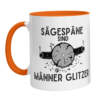 Tasse - Sägespäne sind Männer Glitzer (Handsäge) - Zwergenstick