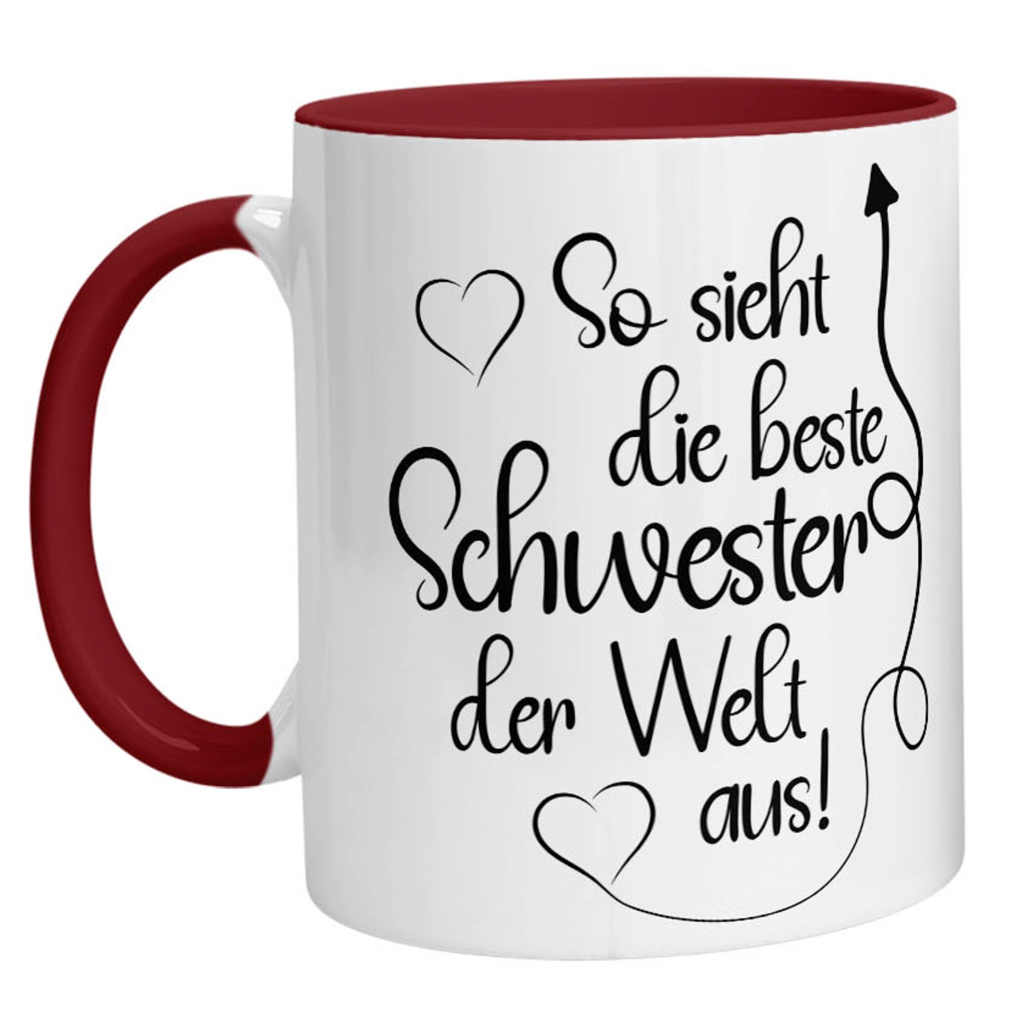 Tasse - So sieht die beste Schwester der Welt aus - Zwergenstick