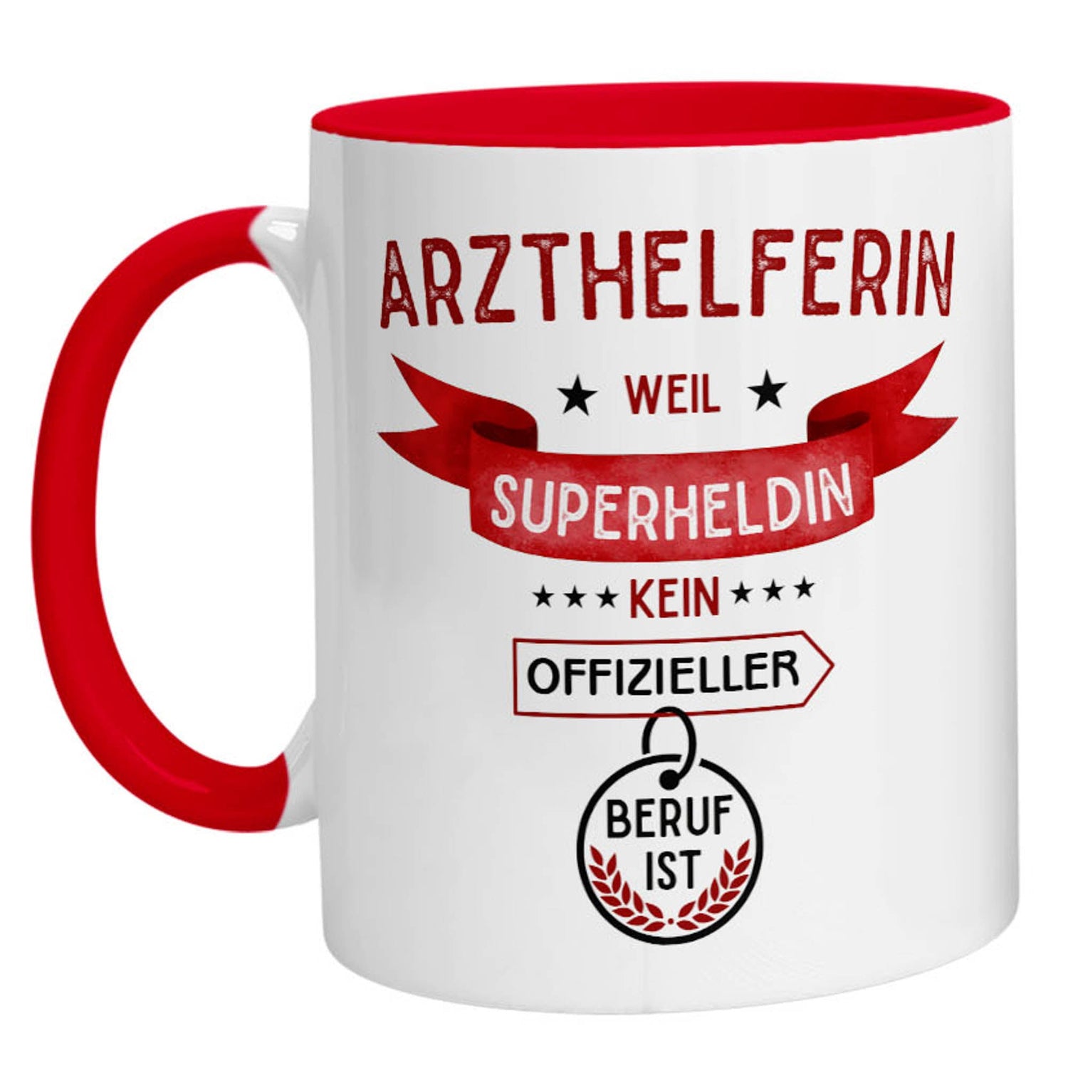 Tasse - Superheldin Arzthelferin - Zwergenstick