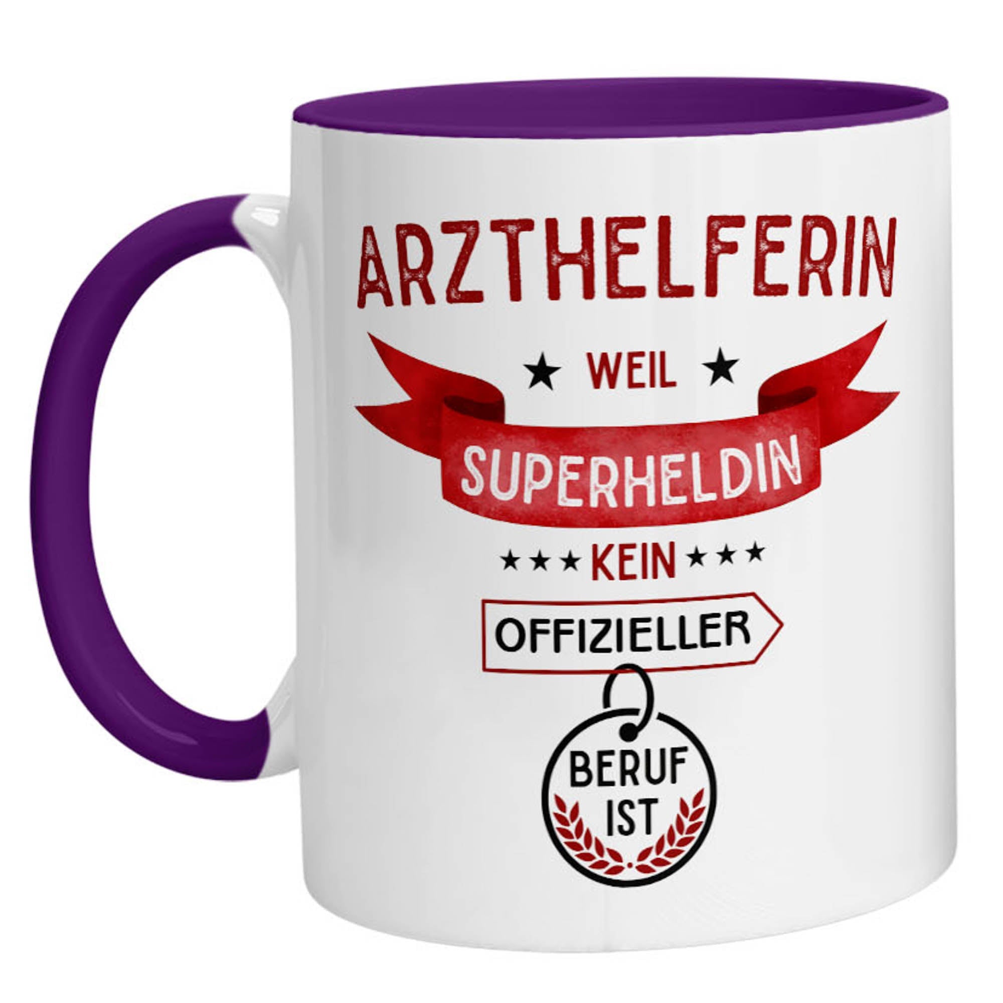 Tasse - Superheldin Arzthelferin - Zwergenstick