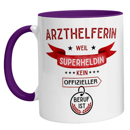 Tasse - Superheldin Arzthelferin - Zwergenstick