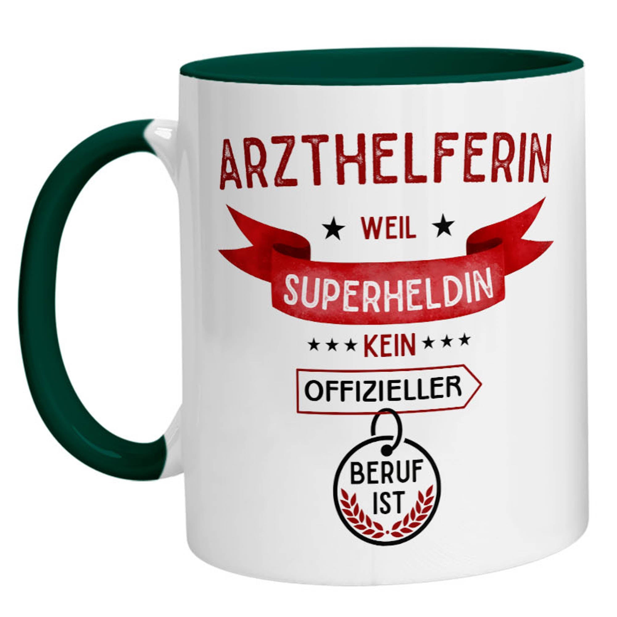 Tasse - Superheldin Arzthelferin - Zwergenstick