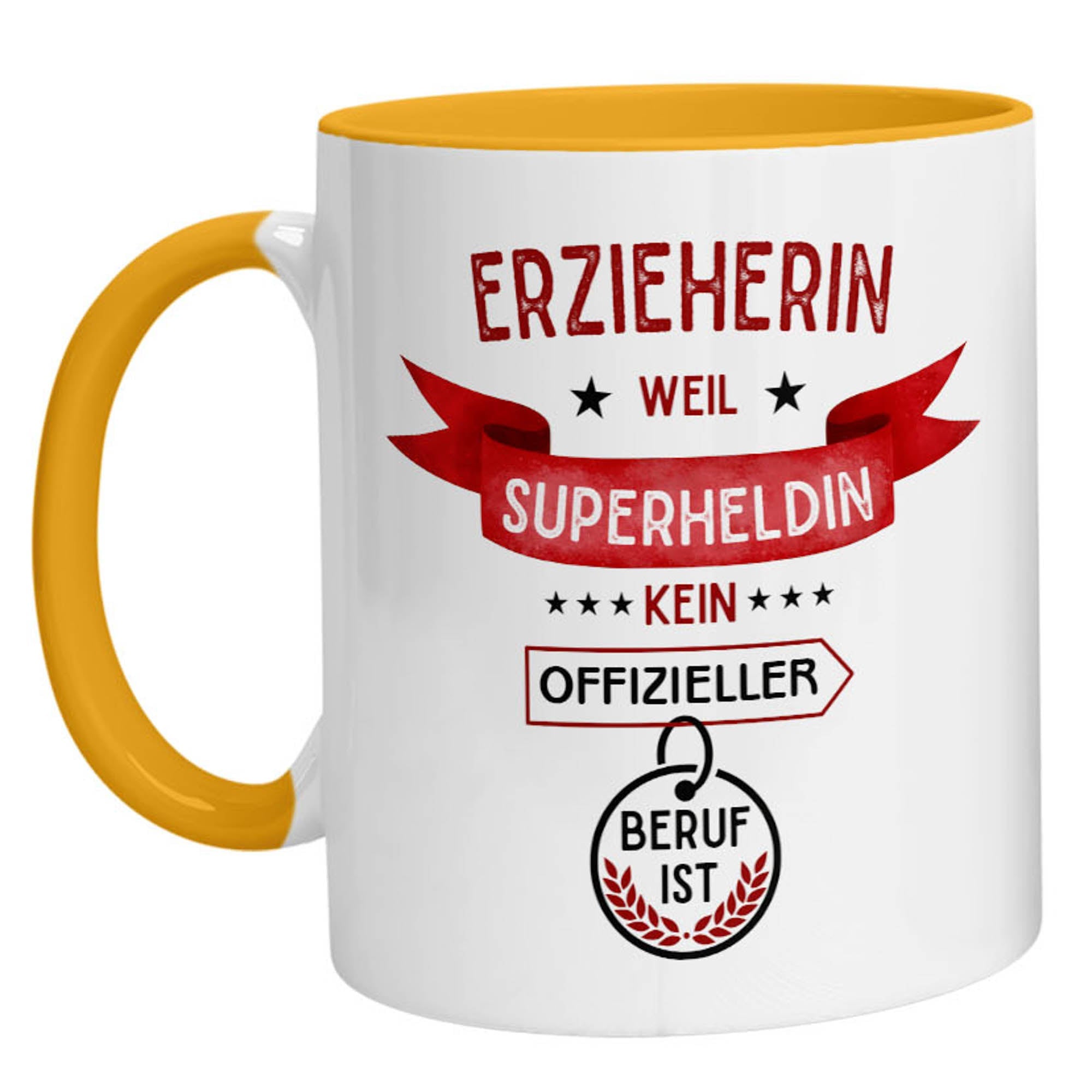 Tasse - Superheldin Erzieherin - Zwergenstick