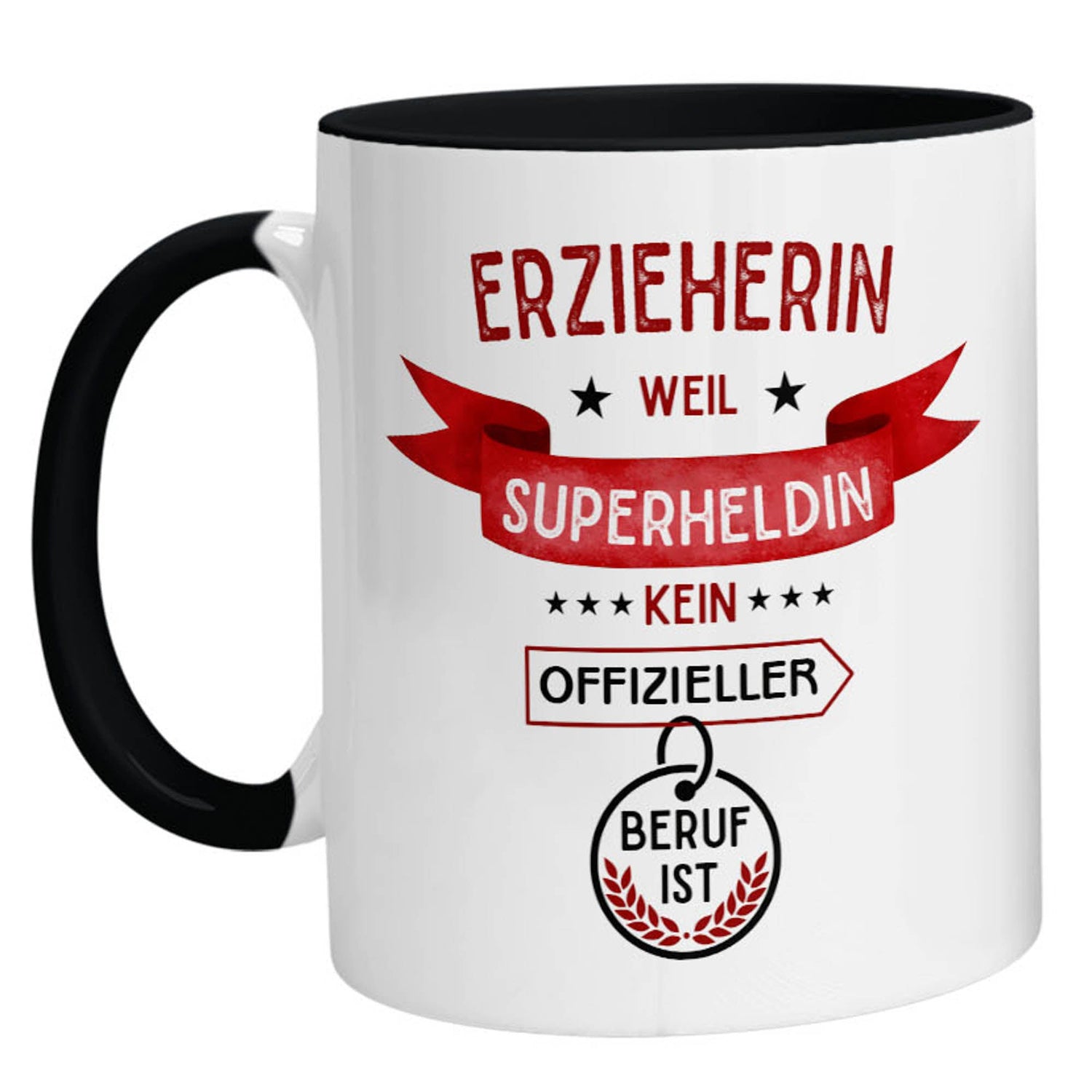 Tasse - Superheldin Erzieherin - Zwergenstick