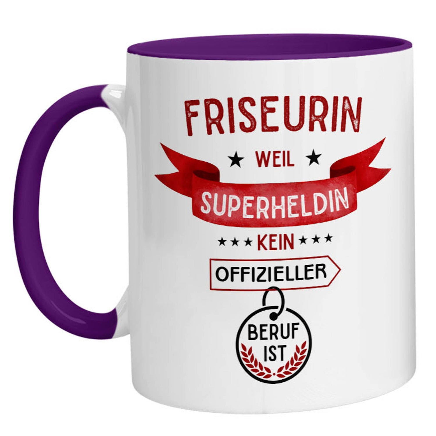 Tasse - Superheldin Friseurin - Zwergenstick
