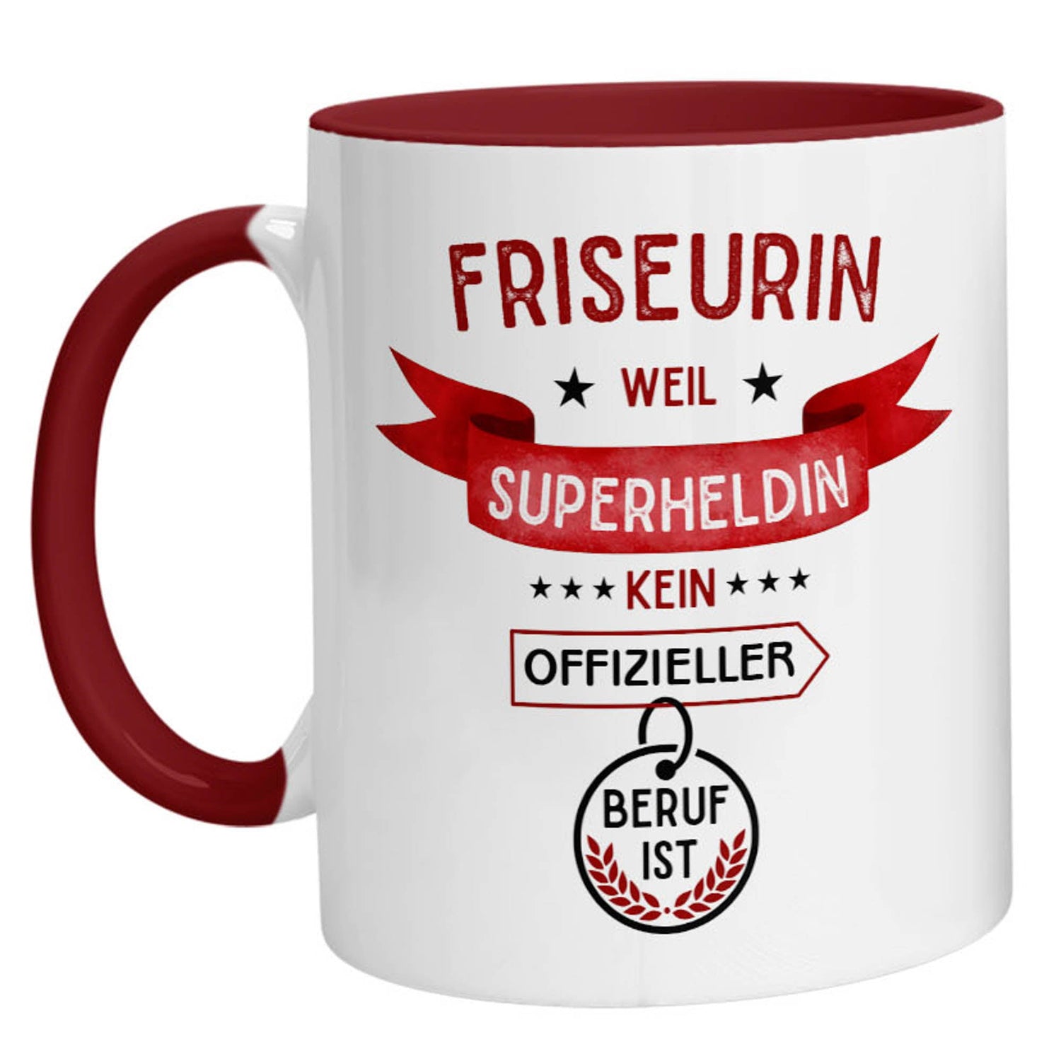Tasse - Superheldin Friseurin - Zwergenstick