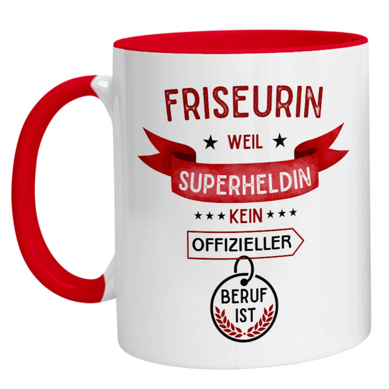 Tasse - Superheldin Friseurin - Zwergenstick