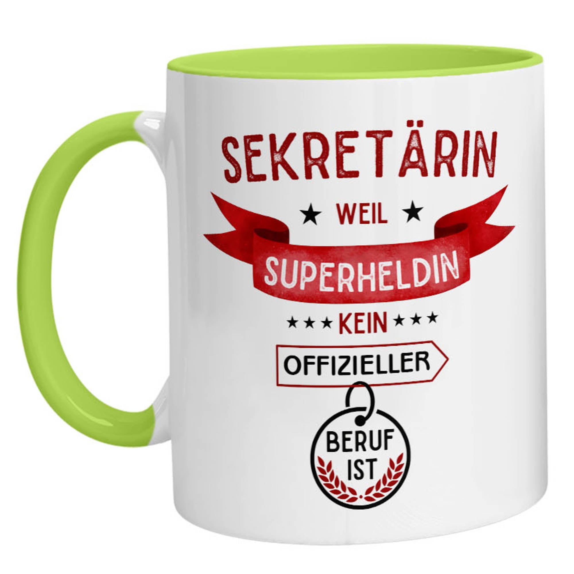 Tasse - Superheldin Sekretärin - Zwergenstick